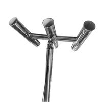 Adjustable Triple Outrigger 3 Way Rod Holder 316 Stainless Steel