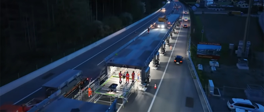 Watch a mobile construction site bridge being installed  logo 