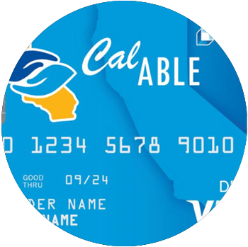 A blue CalABLE prepared card