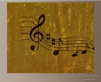 Violin Concerto Modern Abstract Art Painting -Wall Art Close Up