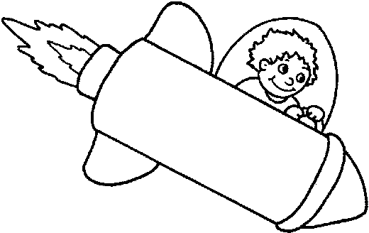 Rocket Ship Black And White Clipart