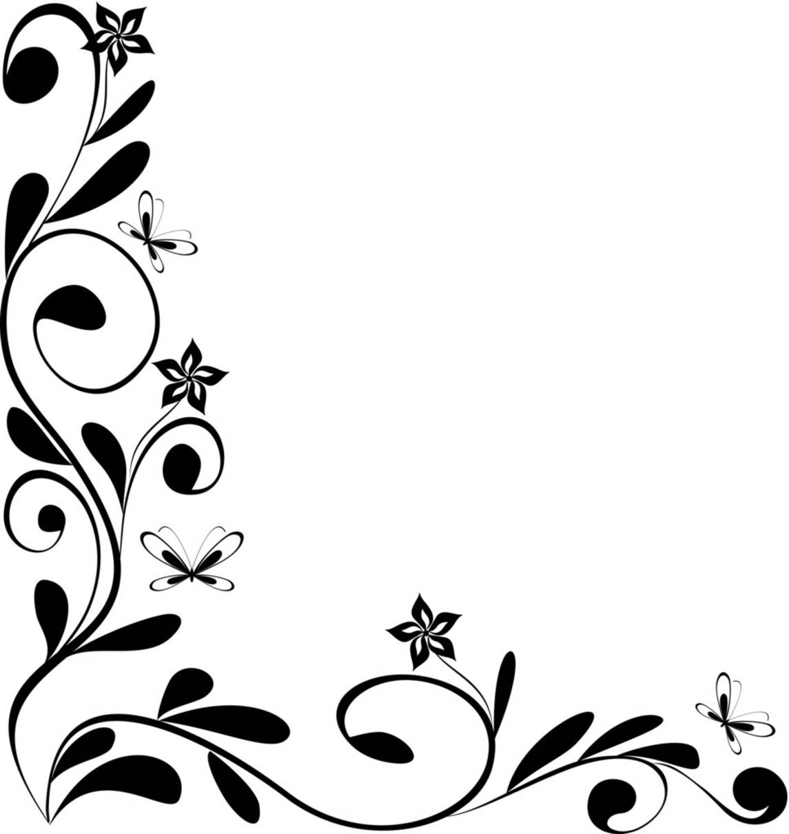 Flower Border Line Design - ClipArt Best