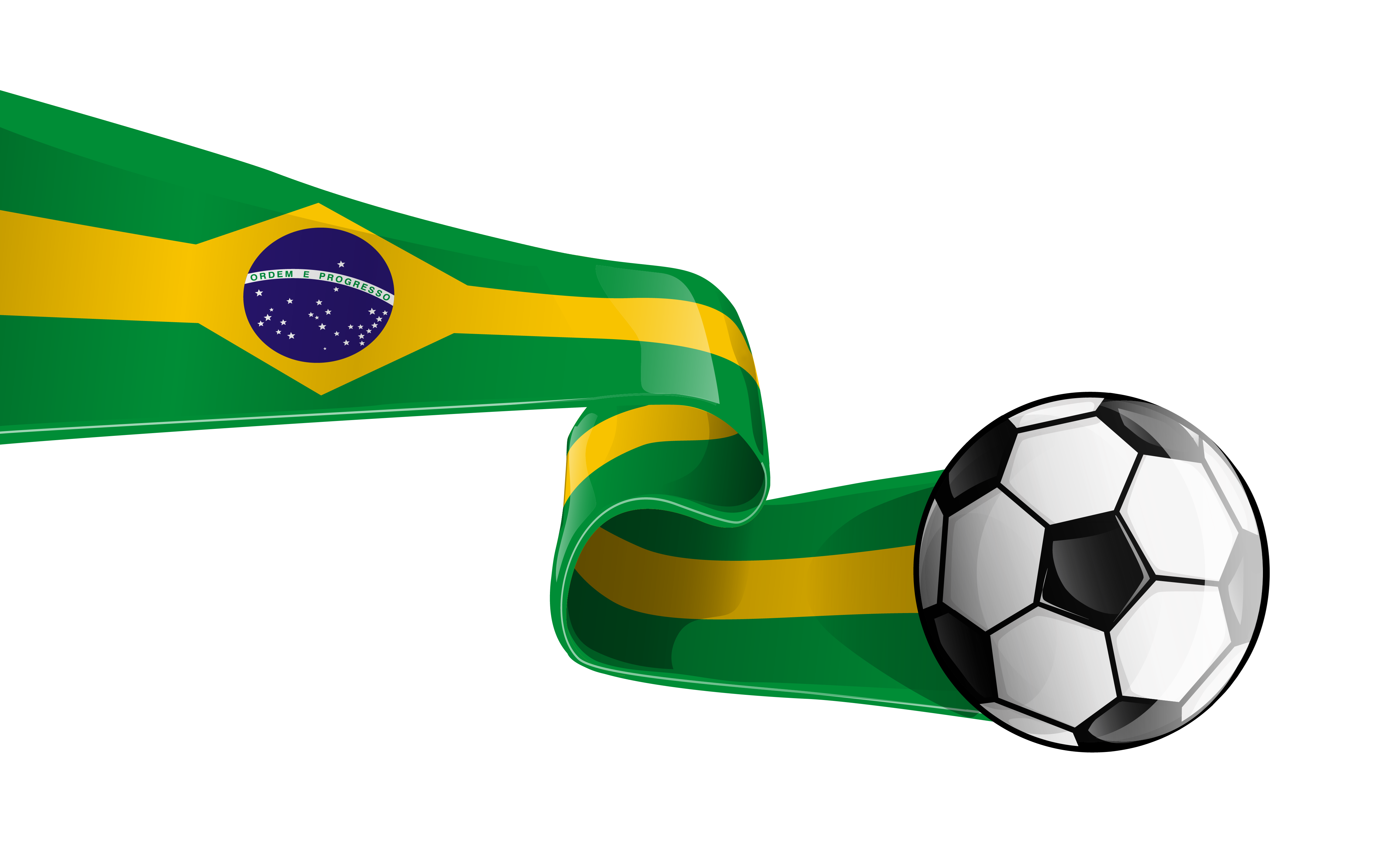 Soccer Ball With Brazilian Flag Transparent Png Picture clipart