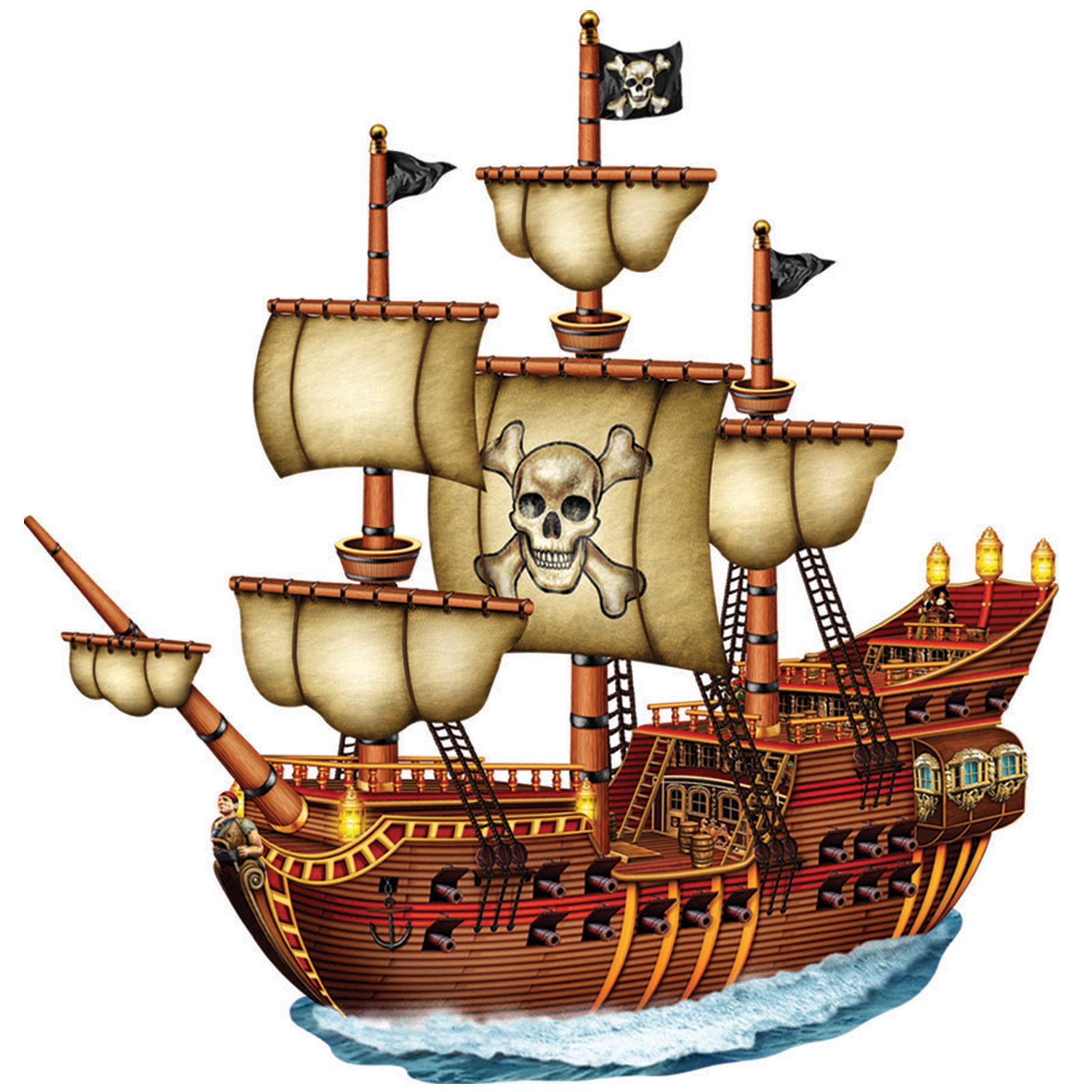 Cartoon pirate ship clip art