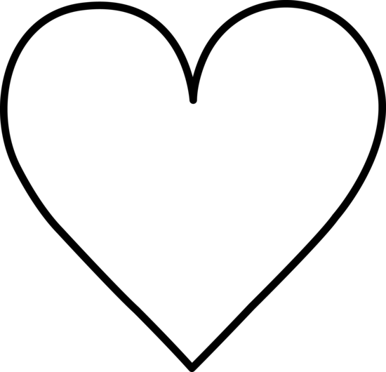 Heart clipart free black and white