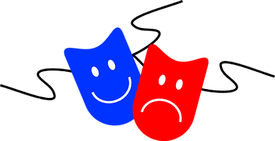 No drama masks clipart