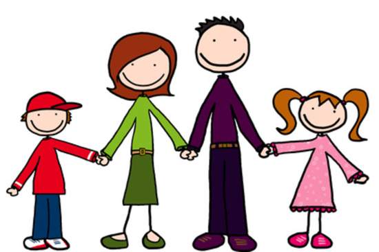 Family of four clip art