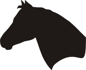 Horse head silhouette clipart