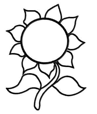 Sunflower Outline Clipart