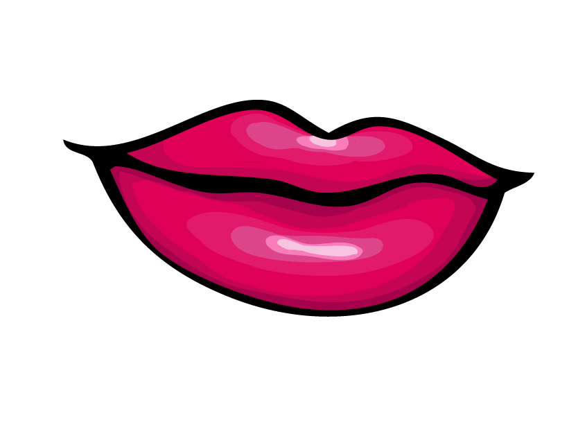 Cartoon lips clipart