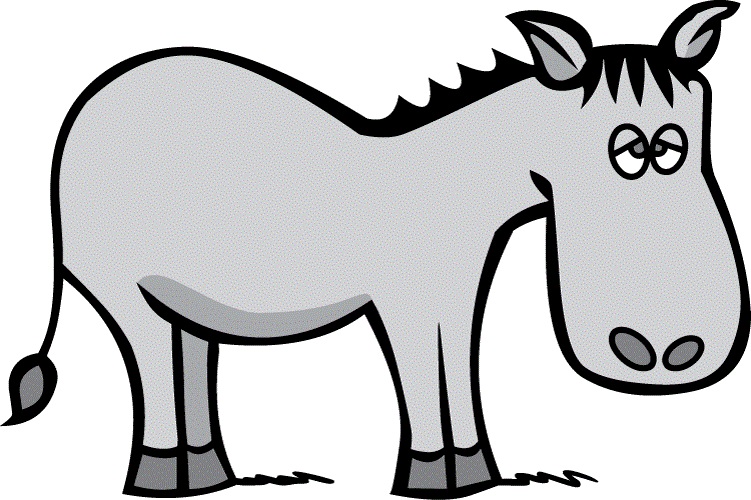 Cartoon donkeys clipart