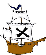 Cartoon pirate ship clip art