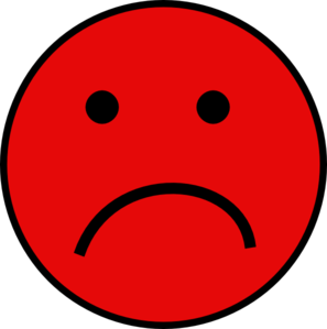 Red Sad Face Clip Art - vector clip art online ...