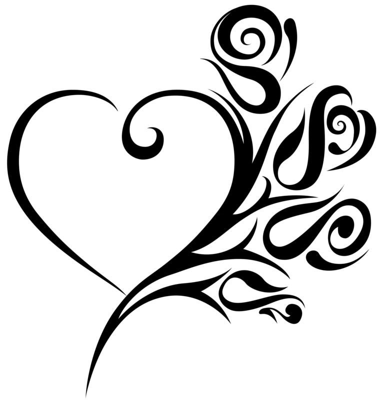 Wedding heart design clipart