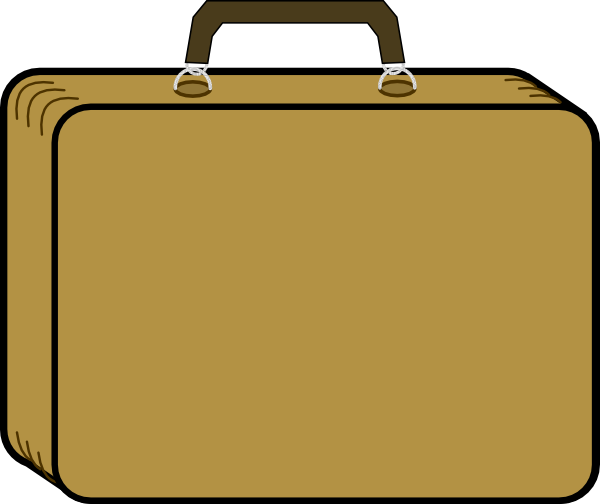 Little Tan Suitcase Clip Art - vector clip art online ...