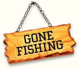 Gone fishing sign clip art