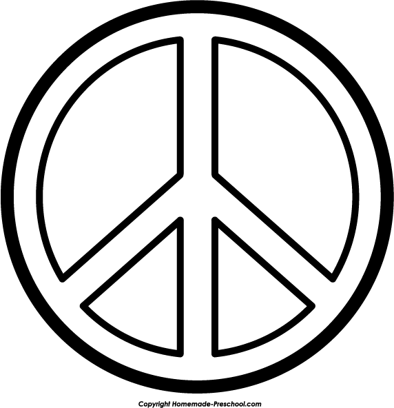 Clipart peace sign - Clipartix