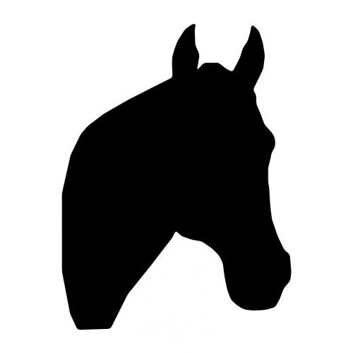 Horse head silhouette clip art