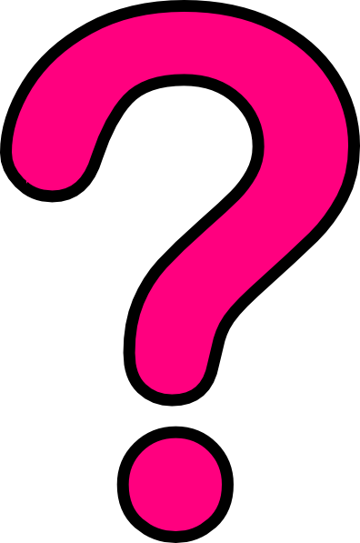 Pink question mark clipart