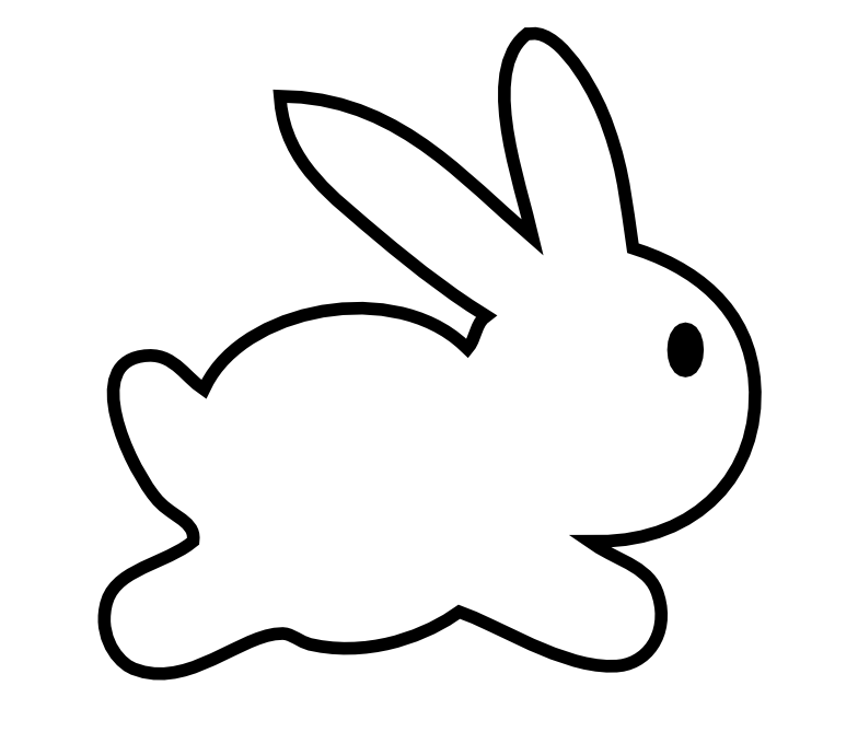 Bunny outline clipart