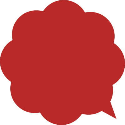 Cute Red Speech Bubble in Cloud Shape - Free Clip Arts Online ...