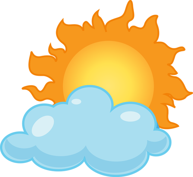 Clip Art Partly Sunny Partly Rainy Clipart