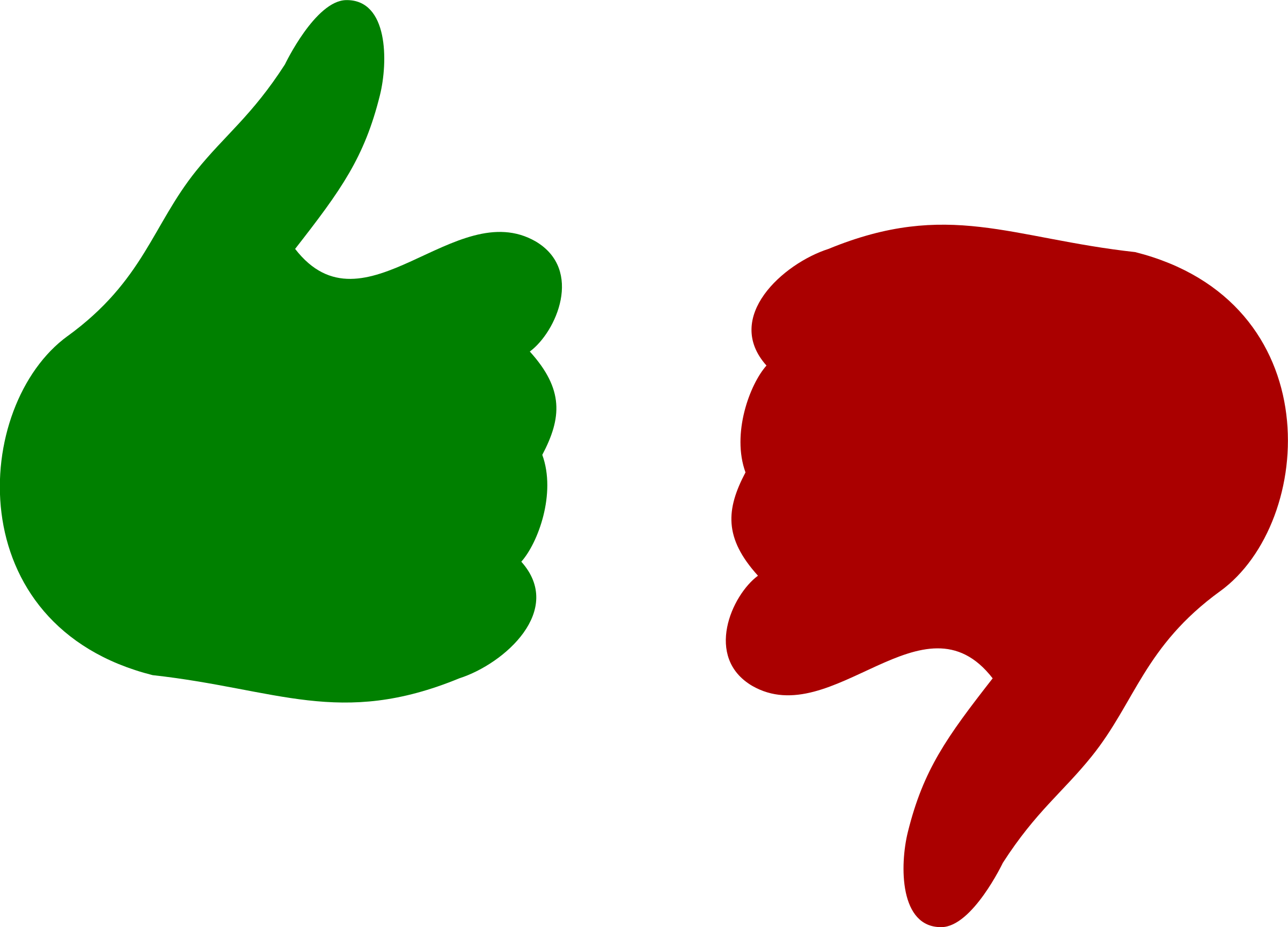 Thumbs up down clipart