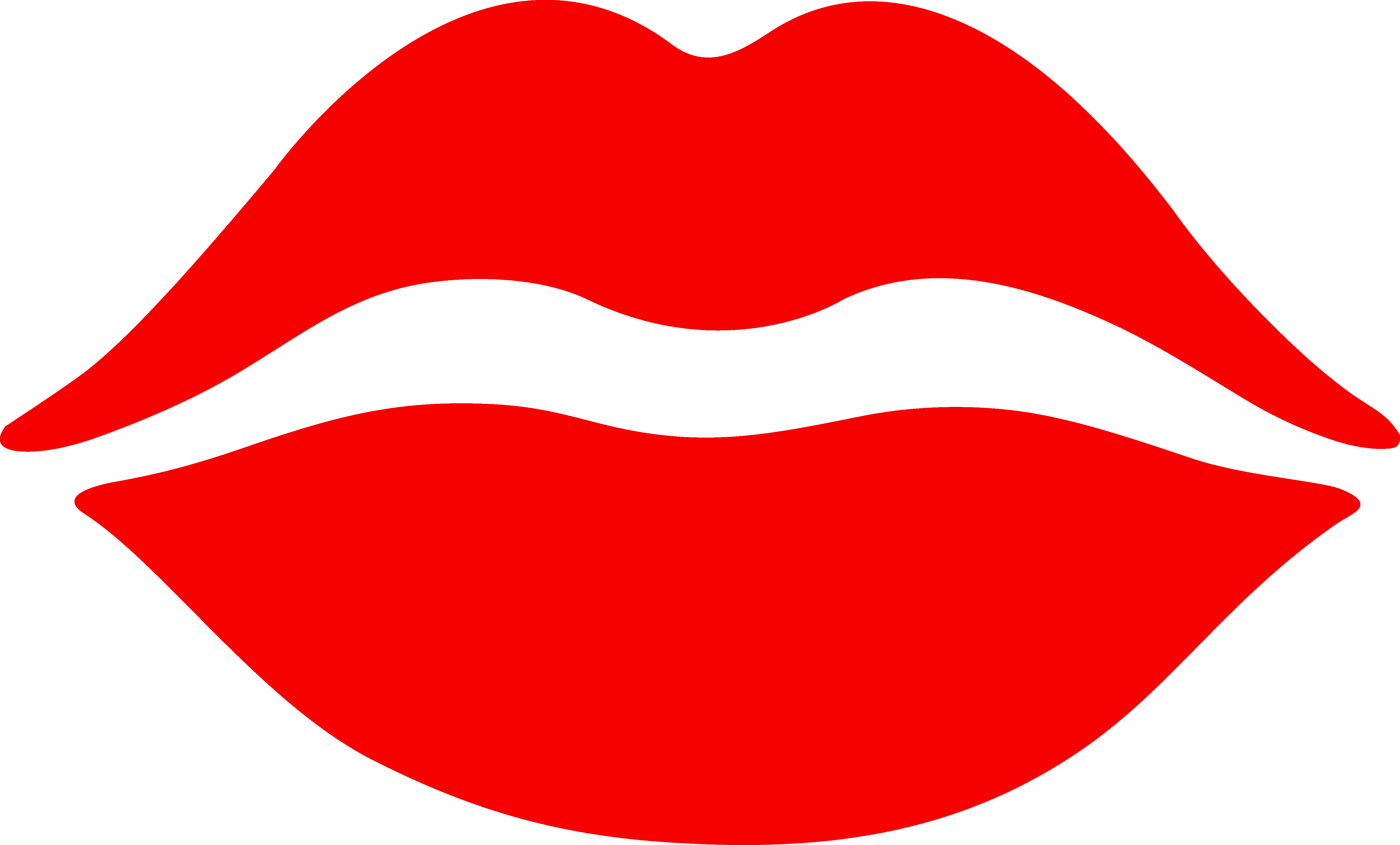 Red lips kiss clipart