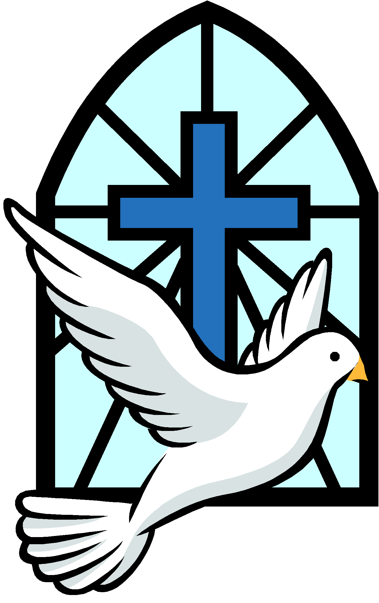 Dove and cross clipart