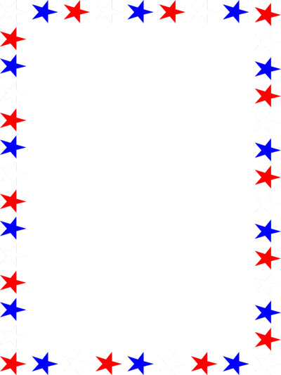 Red white and blue border clip art