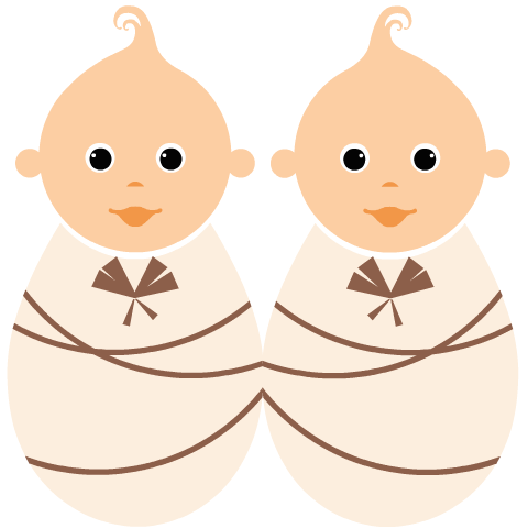 Twin Baby Clip Art