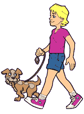 Dog walker clipart free