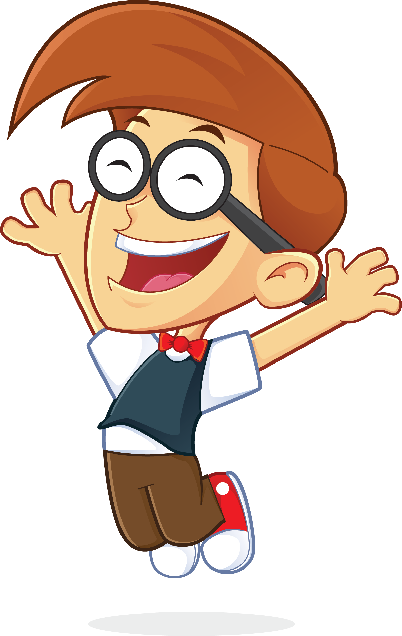 Free Nerd Geek Jump People High Resolution Clip Art 1 | All Free ...