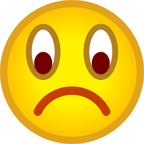 Unhappy face clipart