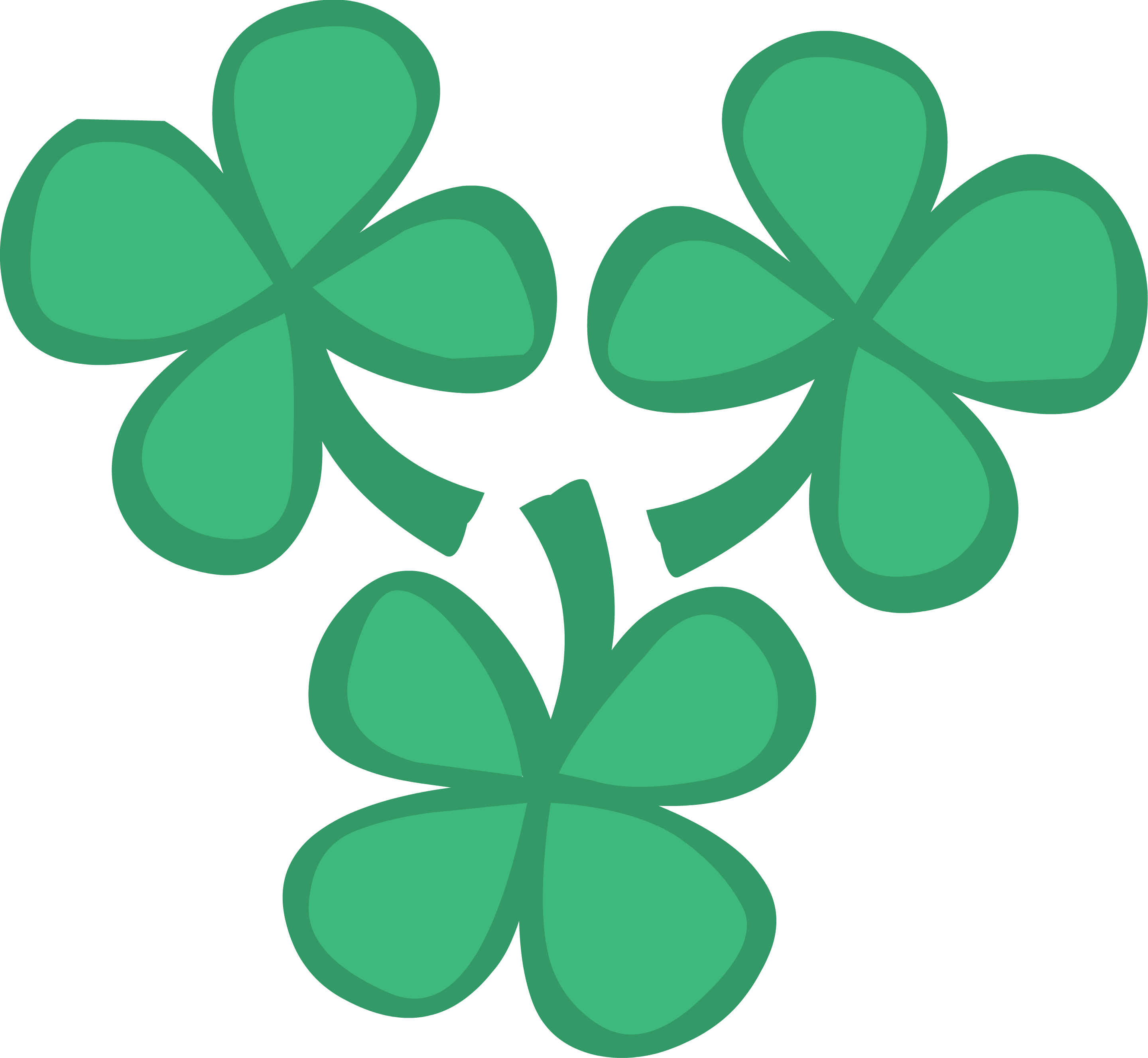 4 Leaf Clover Cut Outs - ClipArt Best