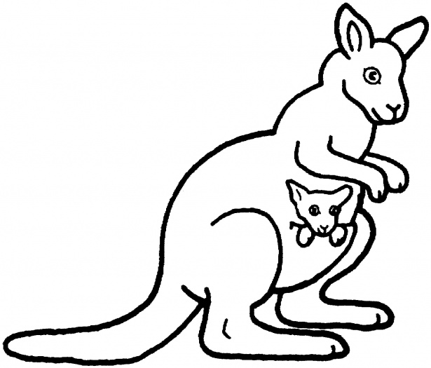 Kangaroo Outline - ClipArt Best