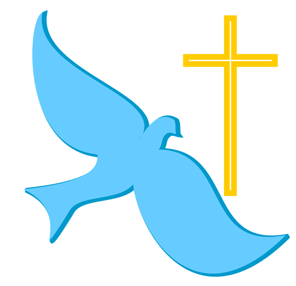 Dove And Cross Christian Symbol Clip Art