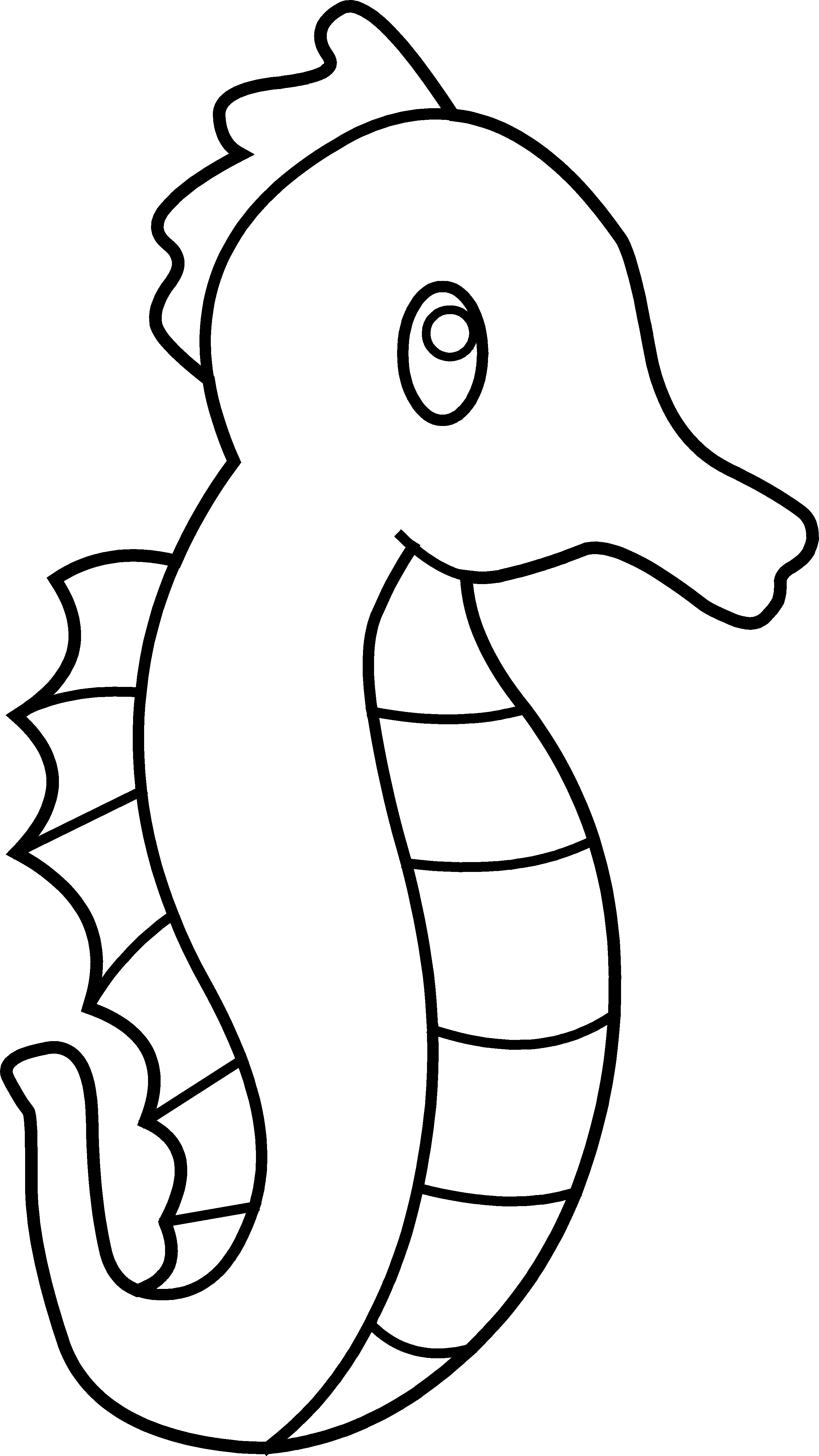 Seahorse Clipart Black And White - Free Clipart Images