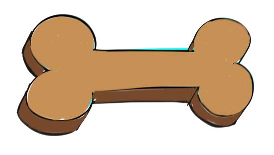 Cartoon dog bones clipart