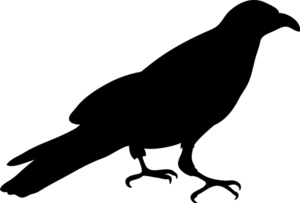 Halloween crow silhouette clipart