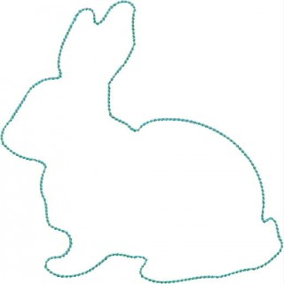 Tag For Easter bunny rabbit outline - Litle Pups