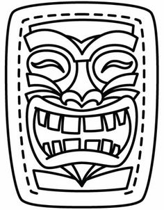 Tiki Mask Template - ClipArt Best