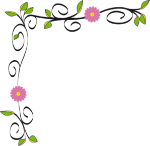 Flower border line clipart