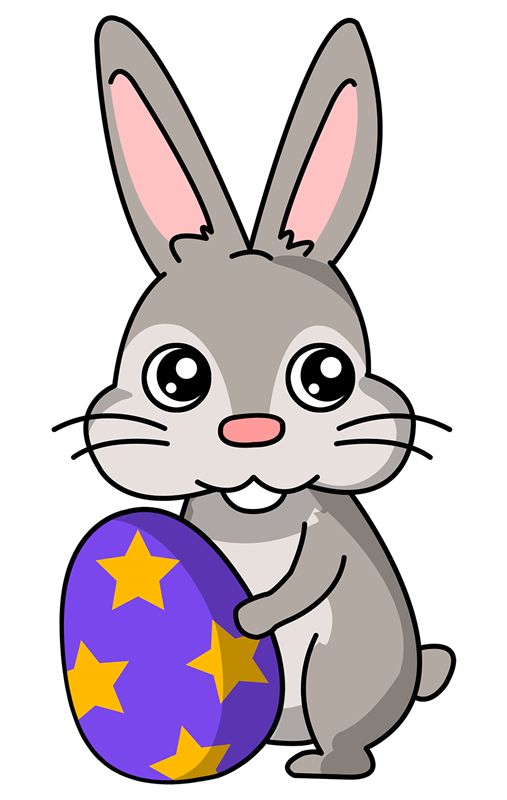 Easter Bunny Clip Art Black And White - Free ...