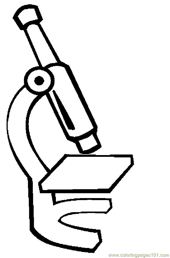 Microscope 4 Coloring Page - Free School Coloring Pages ...