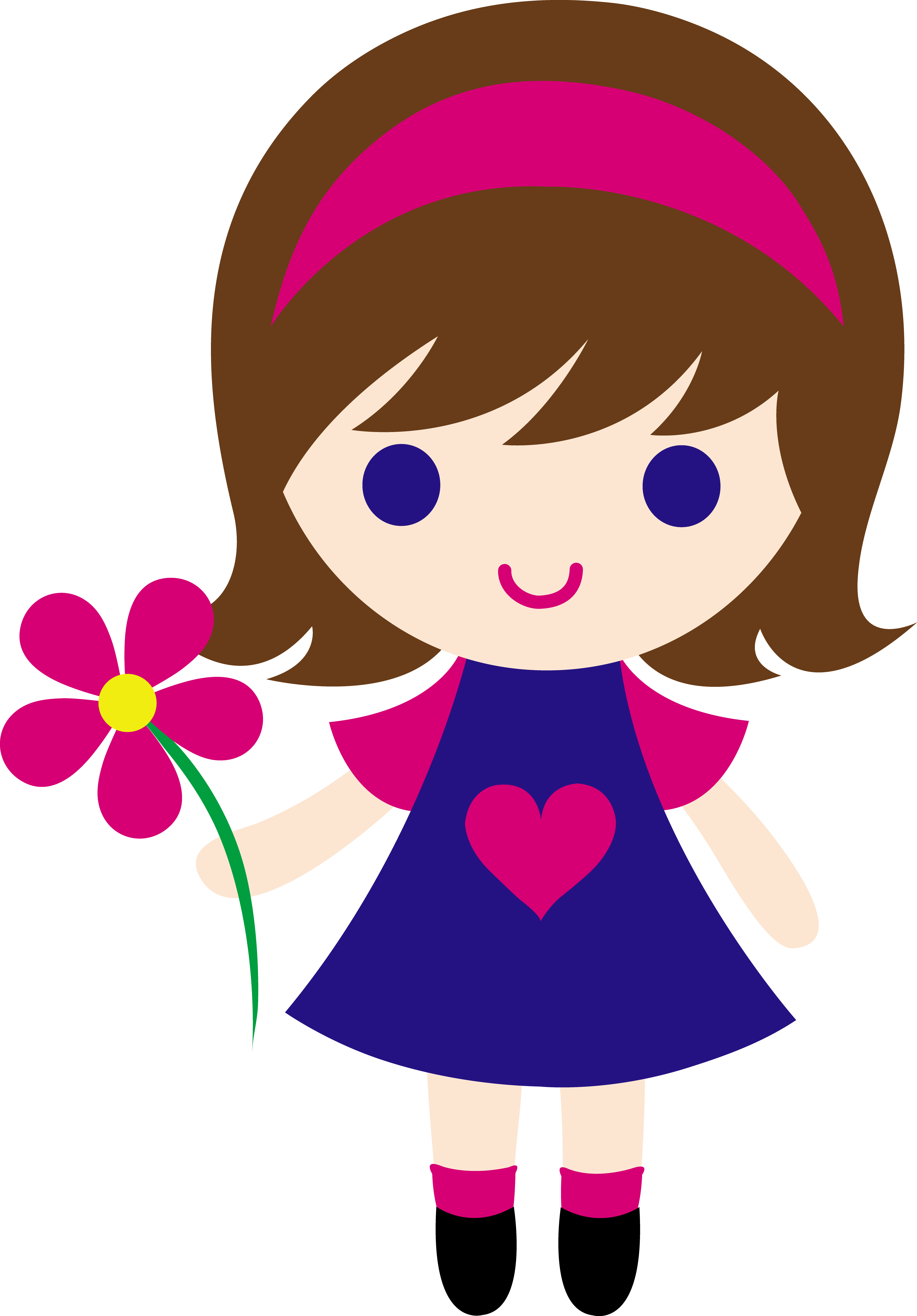 Cute girl clipart cartoon - ClipartFox