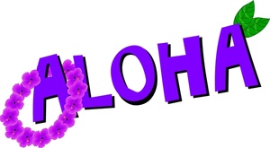 Aloha Clipart Image - Hawaiian Lei With Aloha Message