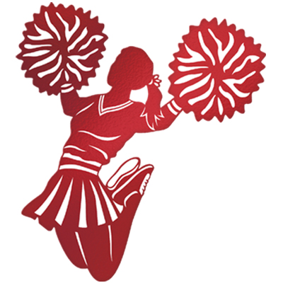 Cheerleader clipart pom poms