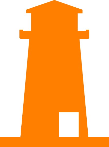 Orange Lighthouse clip art - vector clip art online, royalty free ...