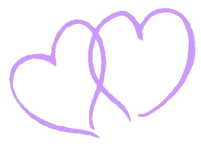 Purple Heart Wedding Clipart